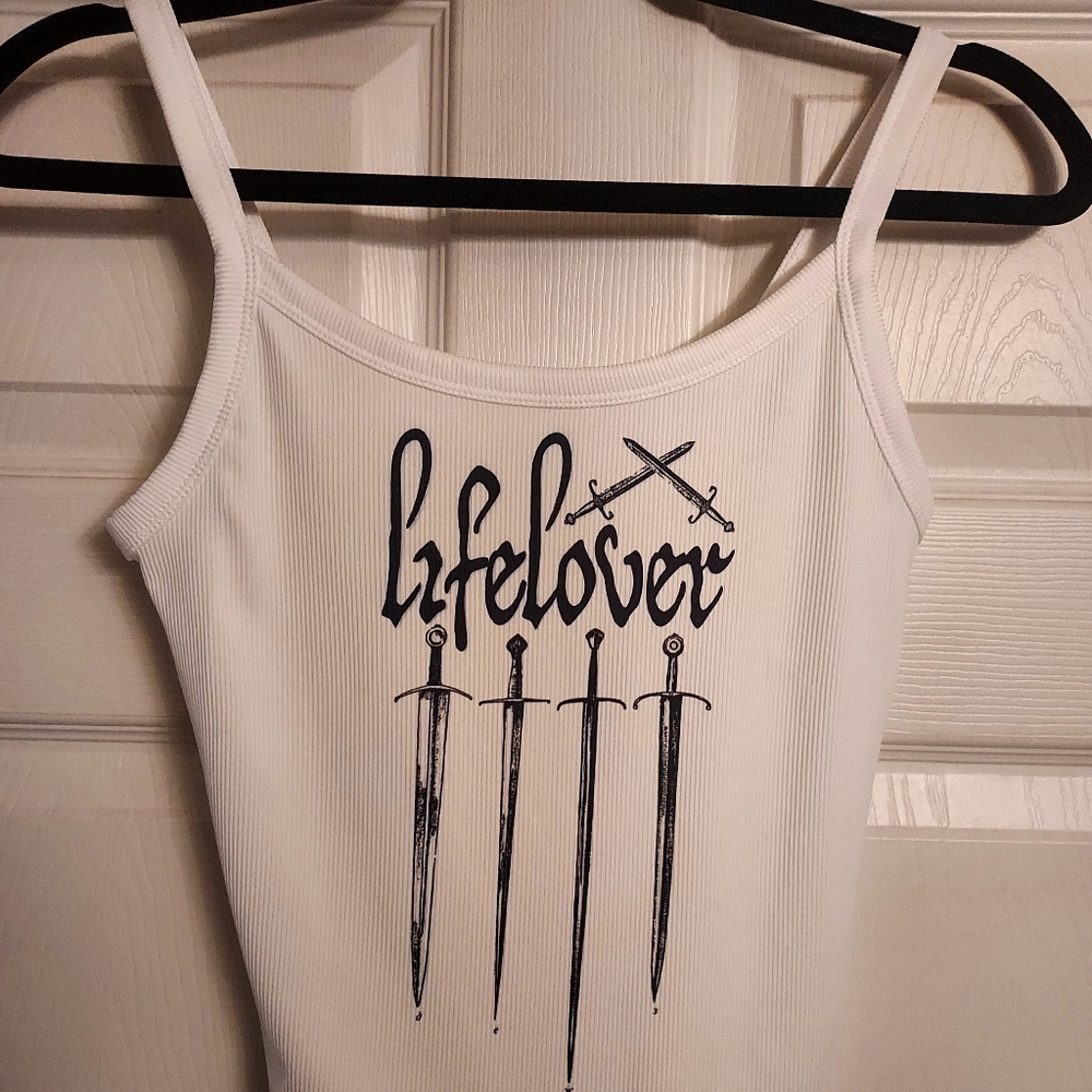 Lifelover tank top dagger design lifelover shirt life lover crop top or cropped